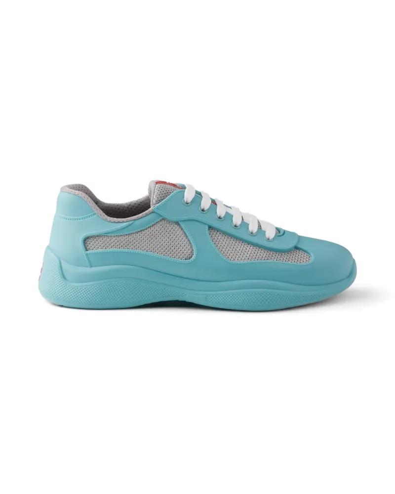 Prada America's Cup Sneakers aus weichem Gummi und Stoff - Blau Blau