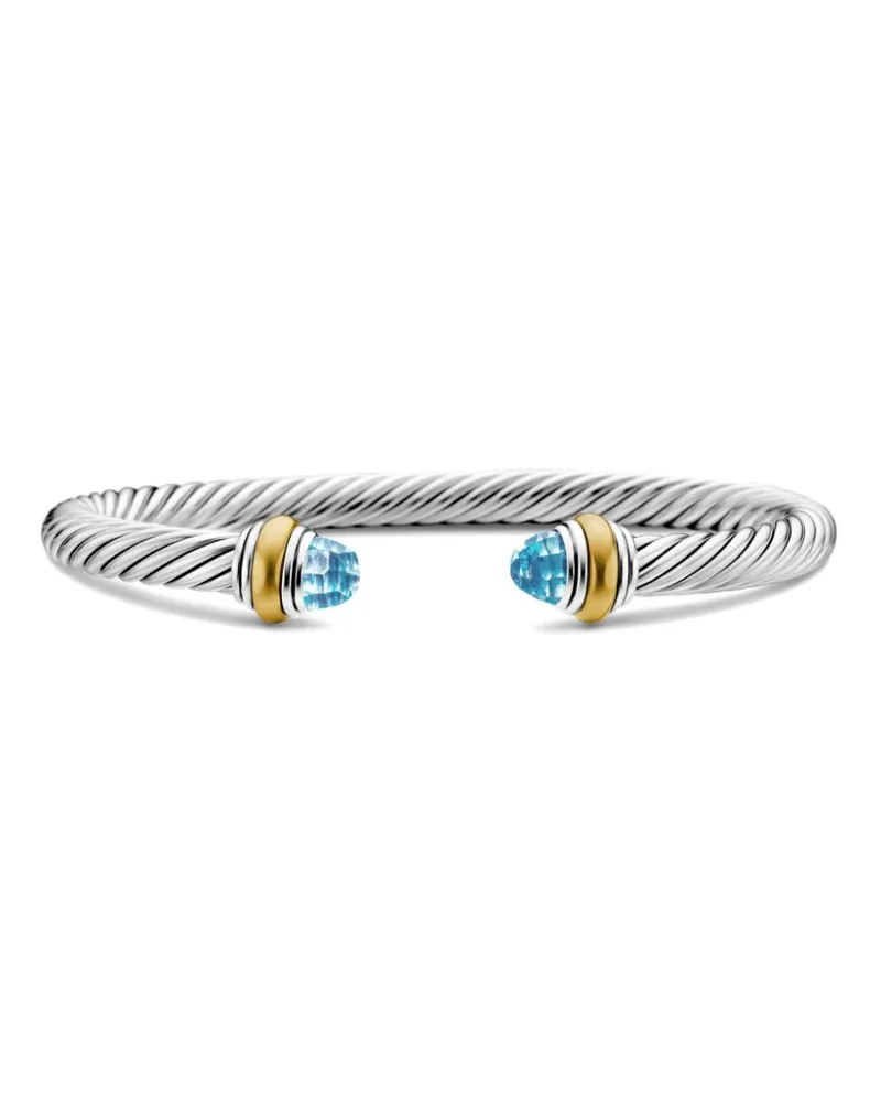 David Yurman 14kt Classic Cable Gelbgold- und Sterlingsilberarmband 5mm - S4ABT SILVER S4abt