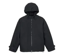 Gefütterte Jacke aus Funktionsstoff - Schwarz