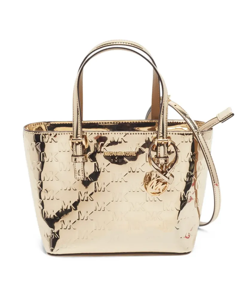 Michael Kors extra small Jet Set Travel embossed tote bag - Gold Gold
