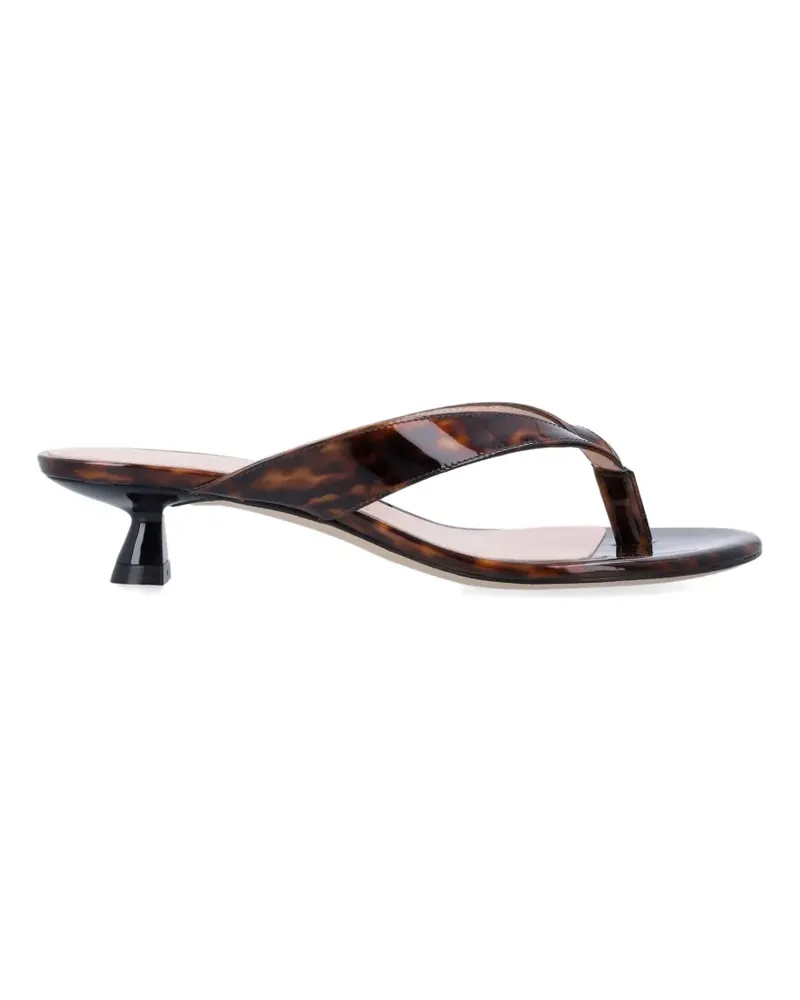 Stuart Weitzman Rio Sleek tortoiseshell-effect sandals - Braun Braun