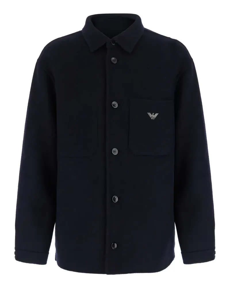 Emporio Armani Jacke mit Logo-Schild - Blau Blau