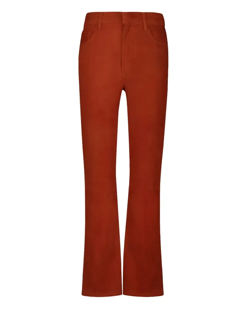 PAULA Wildlederhose mit ausgestelltem Bein - Rot Rot