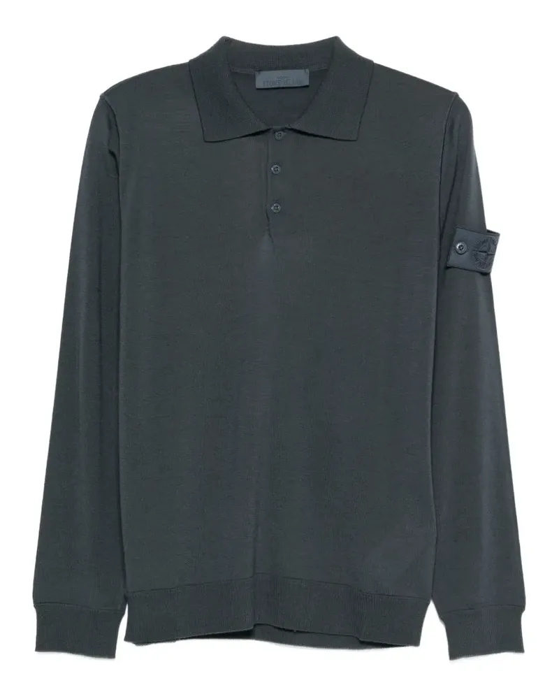 Stone Island long-sleeve polo shirt - Blau Blau