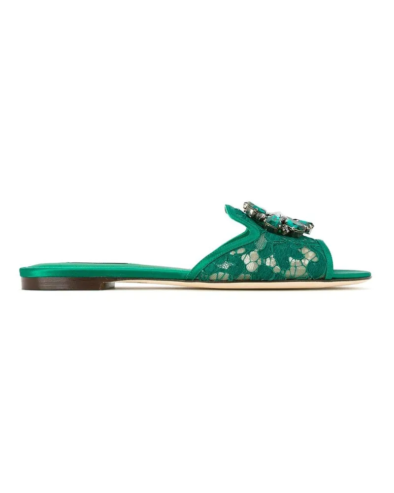 Dolce & Gabbana Sandalen mit Kristallen - Grün Grün