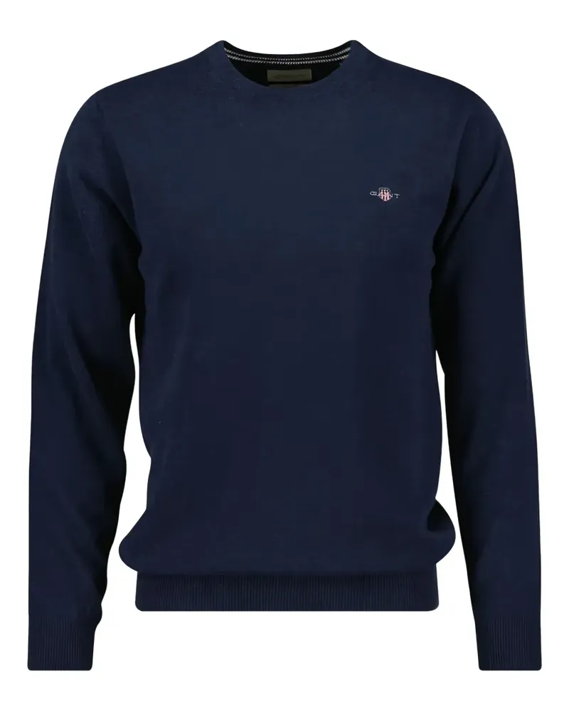Gant Sweatshirt mit rundem Ausschnitt - Blau Blau