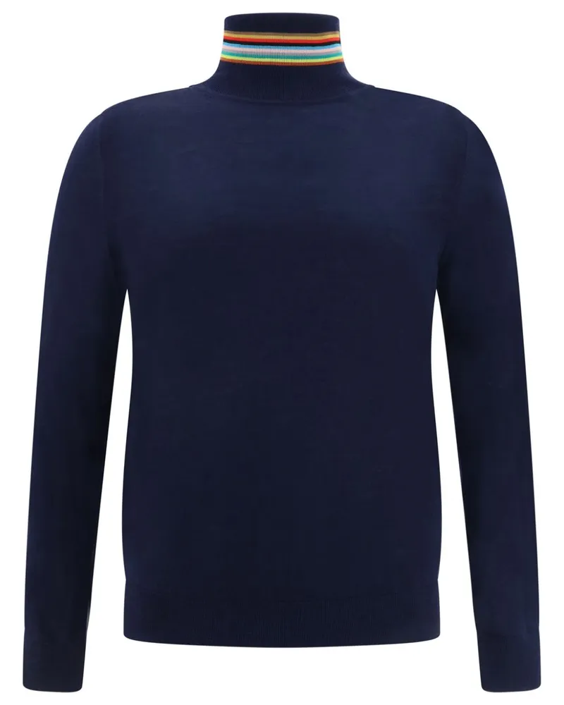 Paul Smith Merinopullover mit Rollkragen - Blau Blau