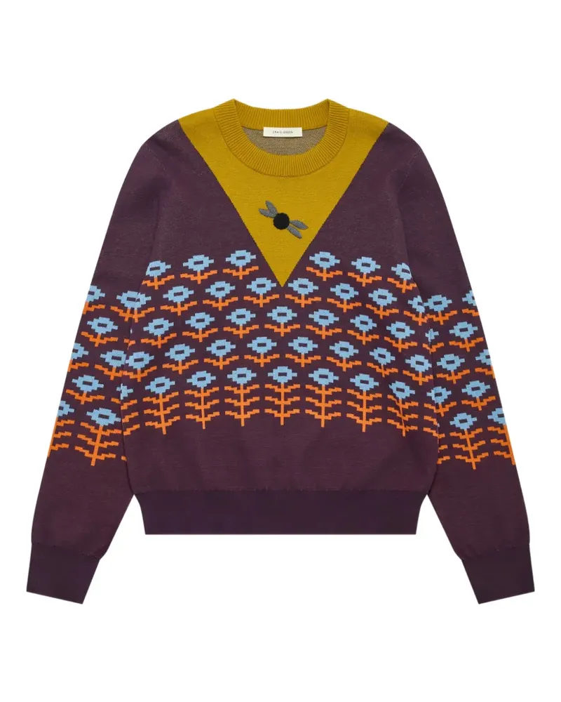 Craig Green Gemusterter Pullover - Violett Violett