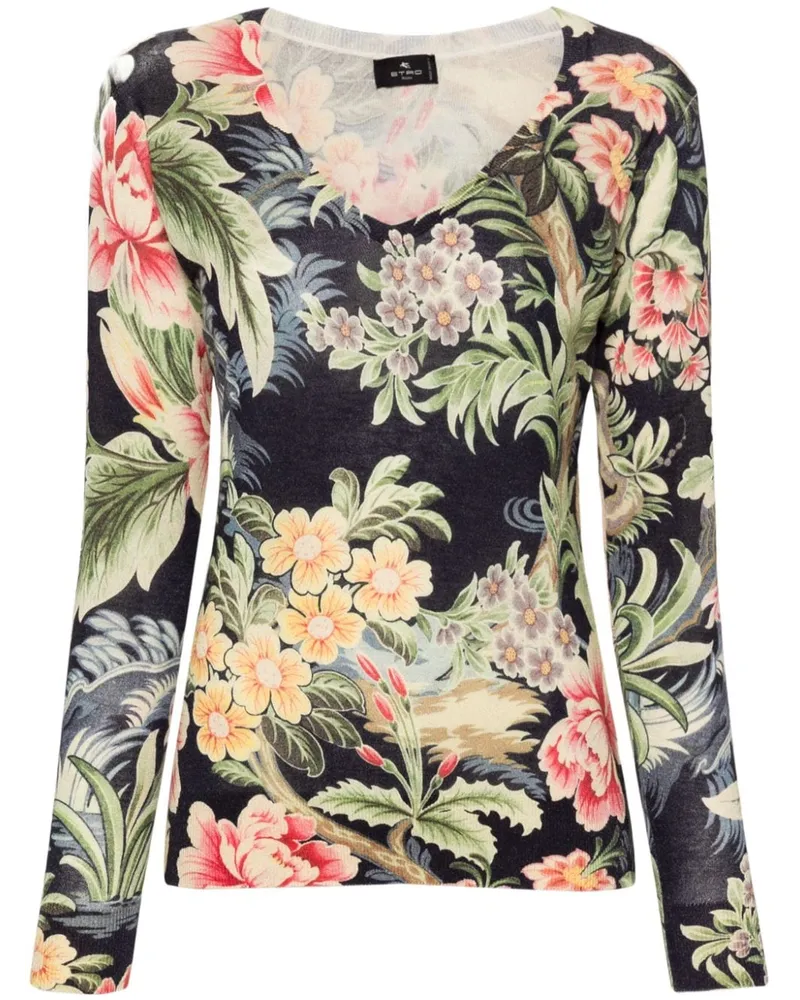 Etro Pullover mit Print - Schwarz Schwarz