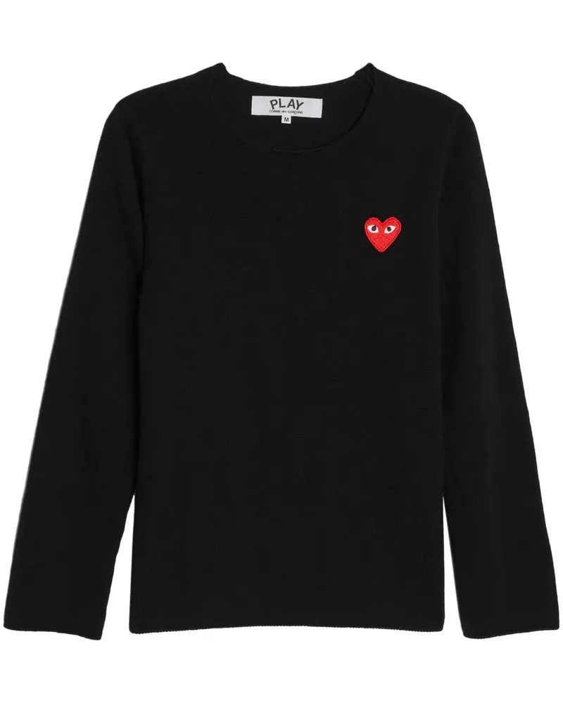 Comme des Garçons Pullover mit Logo-Patch - Schwarz Schwarz