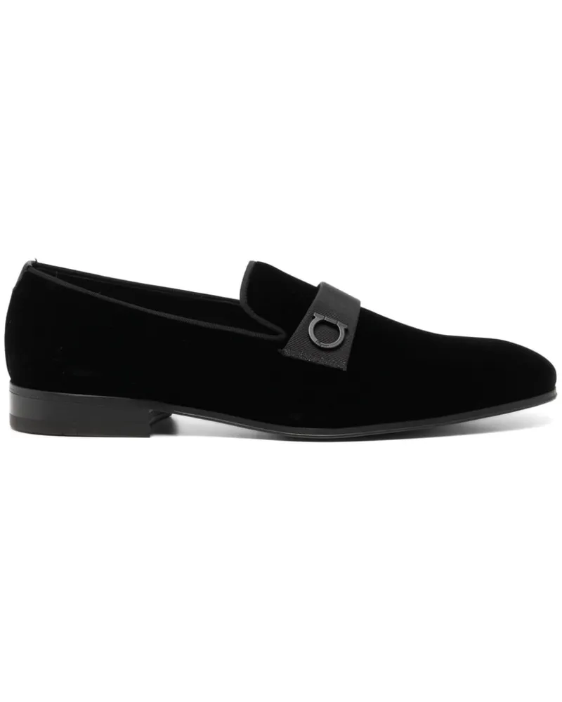 Ferragamo Loafer aus Samt Schwarz