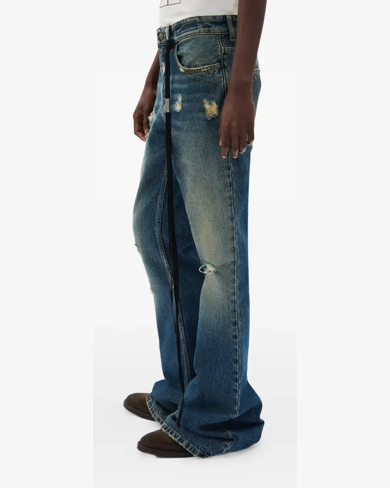 Ann Demeulemeester Toos slim bootcut distressed jeans - Blau Blau