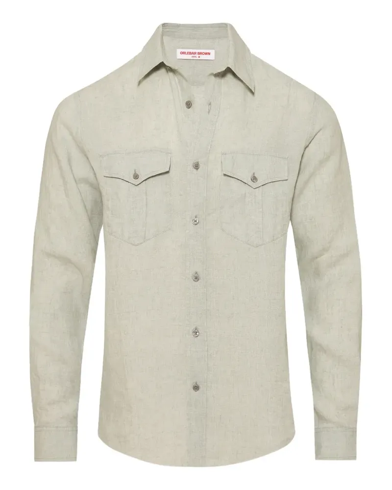 Orlebar Brown Colburn Hemd mit Brusttasche - Grau Grau