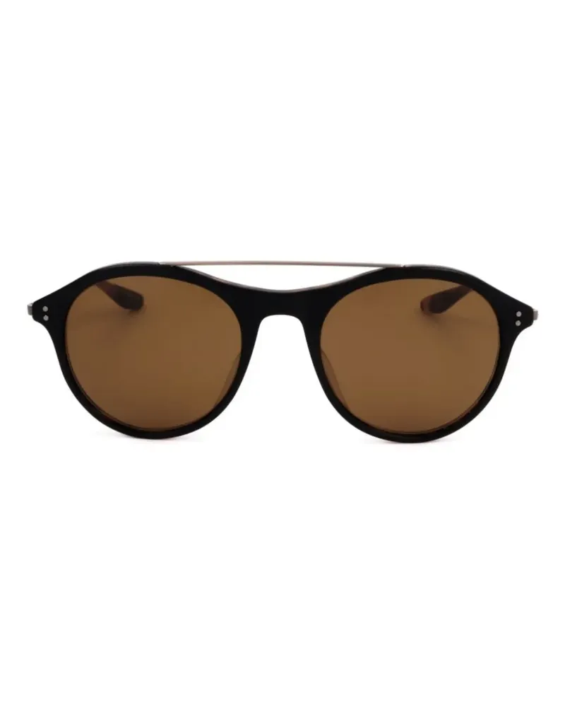 Barton Perreira Sonnenbrille mit rundem Gestell - Schwarz Schwarz