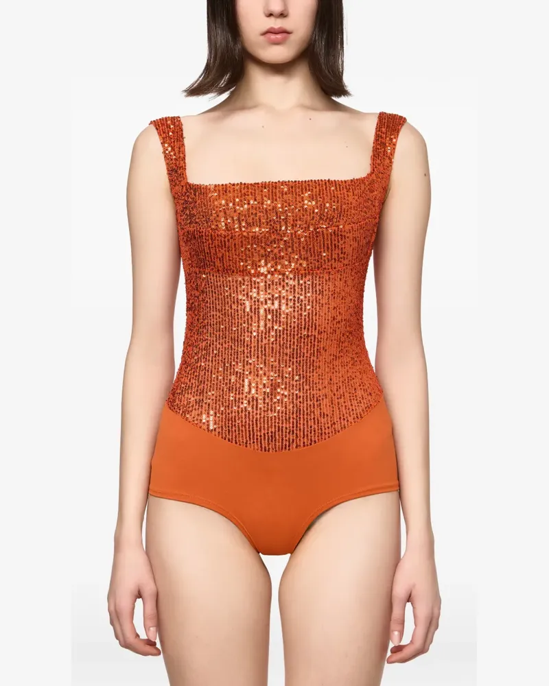 ATU Body Couture sequin-embellished body - Orange Orange