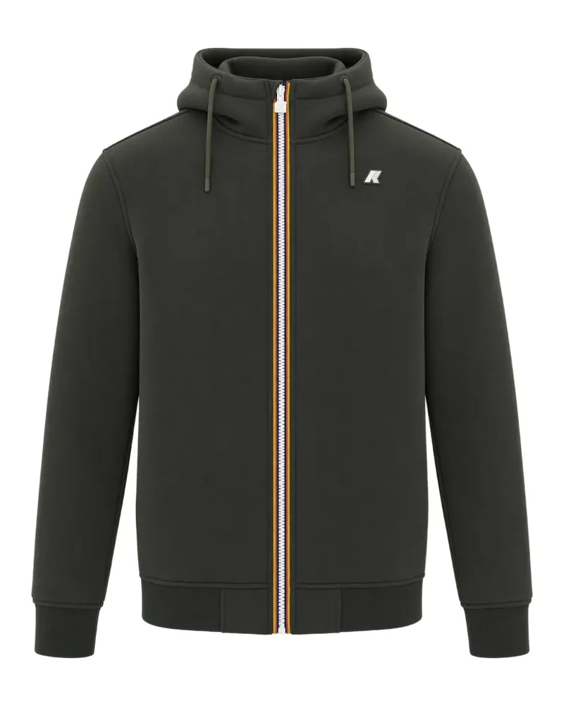 K-Way Rainer Kapuzenjacke mit Logo-Patch - Grau Grau