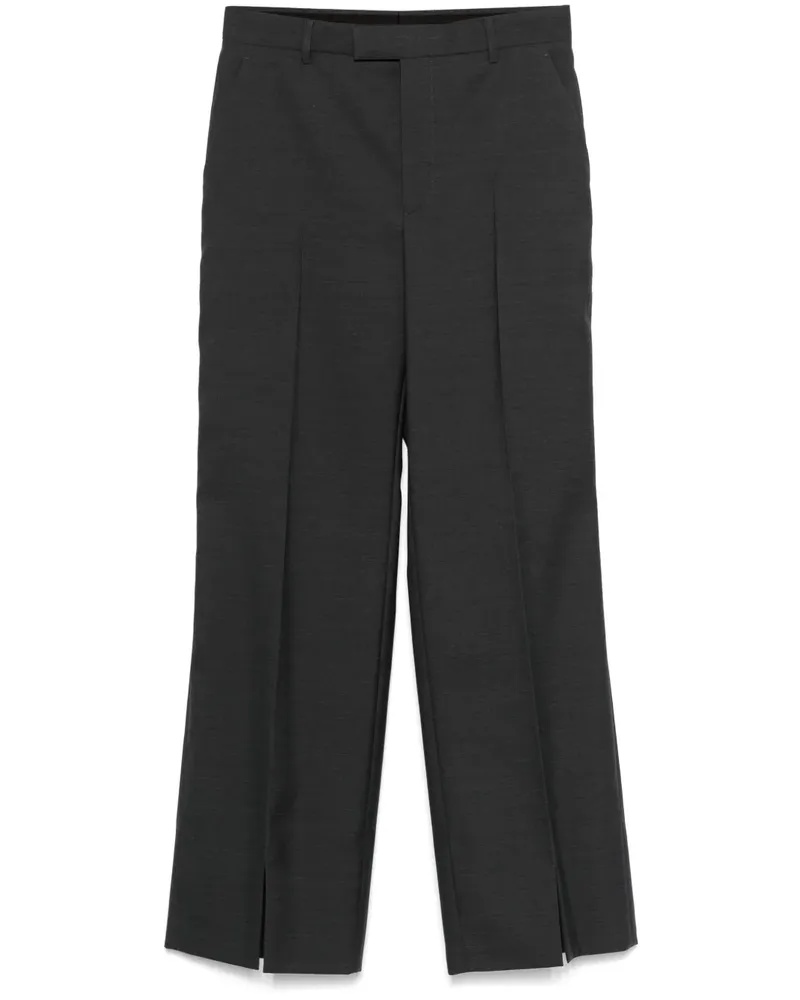 Gucci Straight-Leg-Hose mit Logo-Stickerei - Grau Grau
