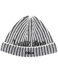 032c Gerippte Crusader Beanie Schwarz