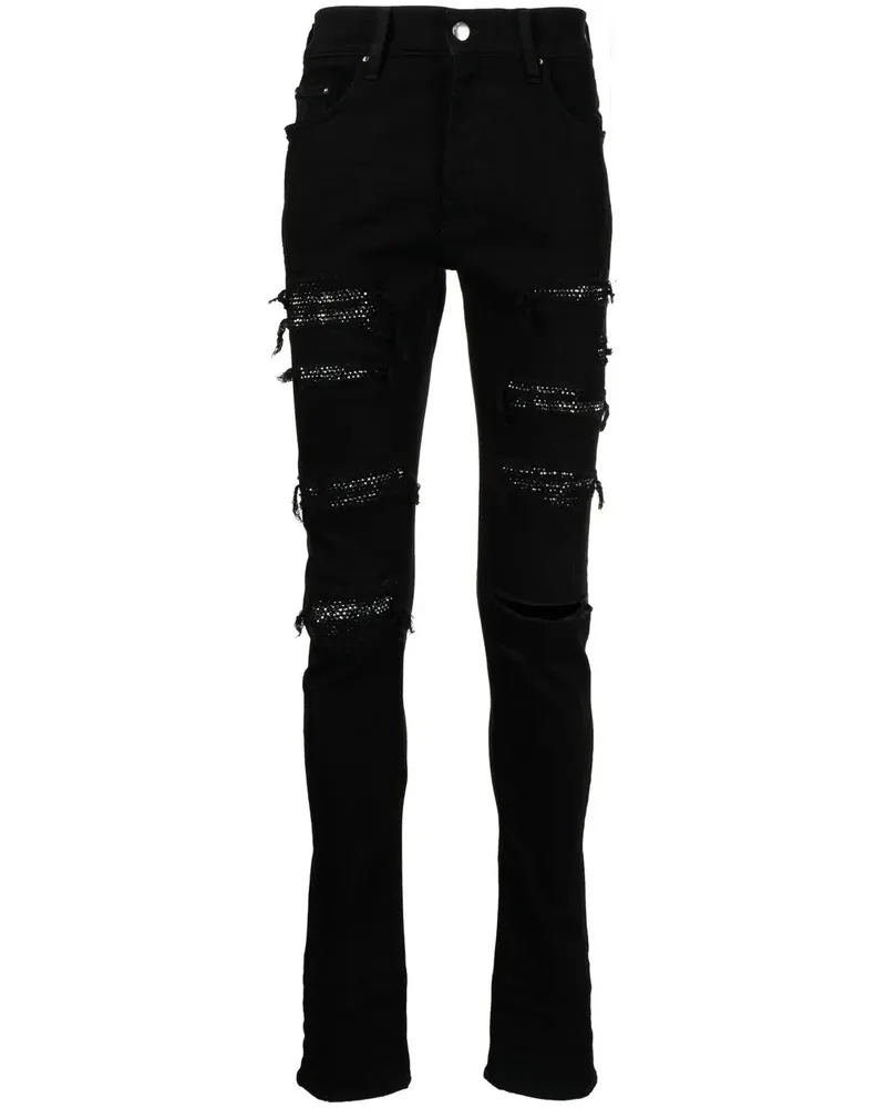 Amiri Thrasher Jeans mit Kristallen - Schwarz Schwarz