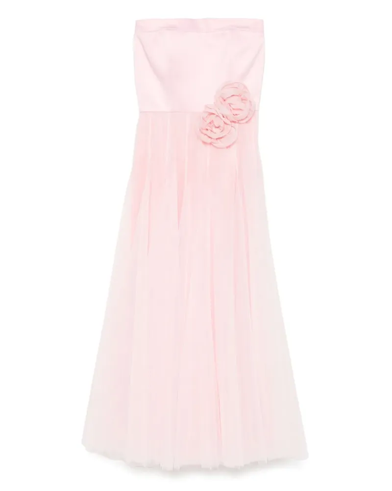 Parlor Abendkleid mit Blumenapplikation - Rosa Rosa