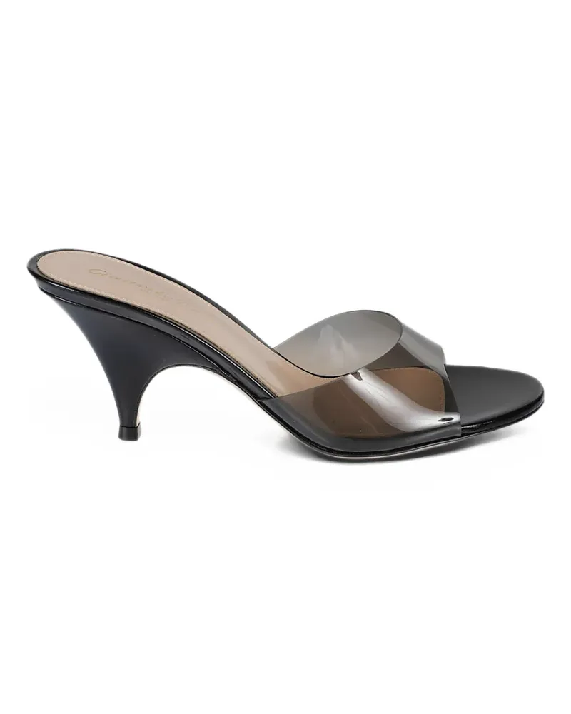 Gianvito Rossi Sofia Mules mit transparenten Riemen - Schwarz Schwarz