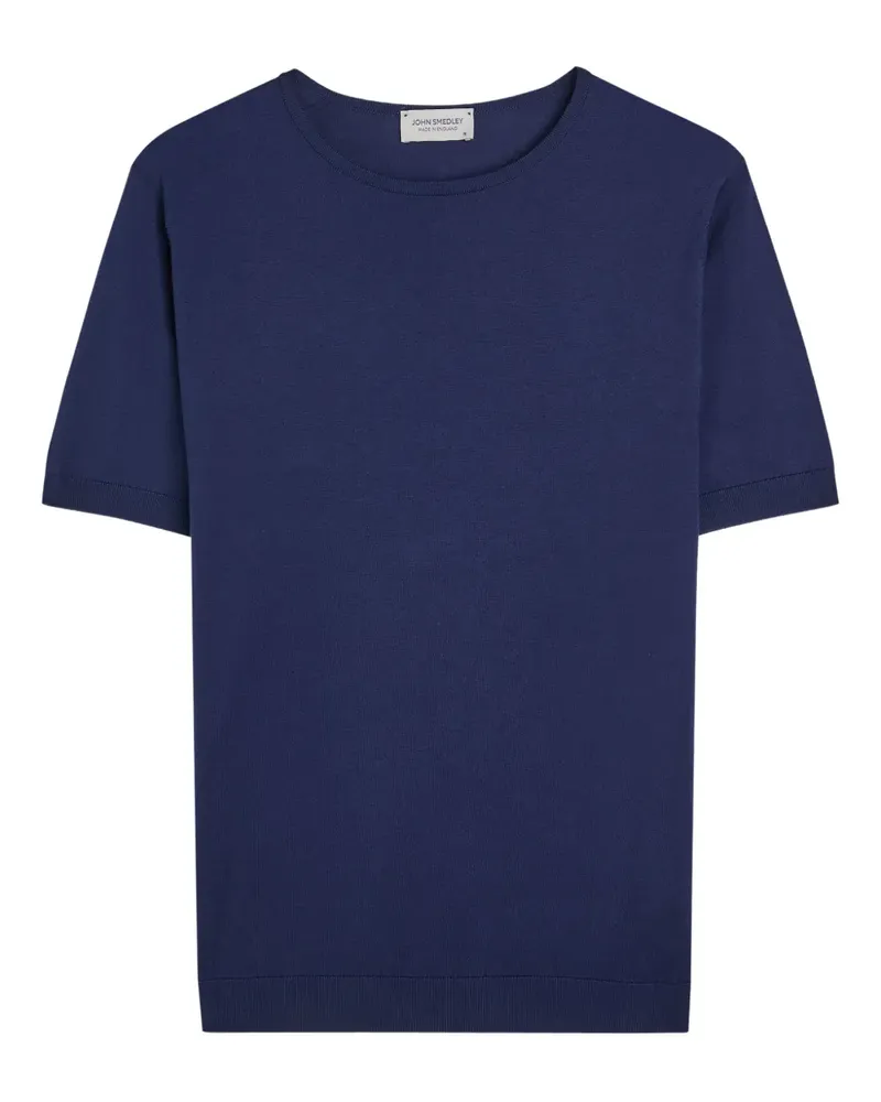 John Smedley Belden T-Shirt - Blau Blau