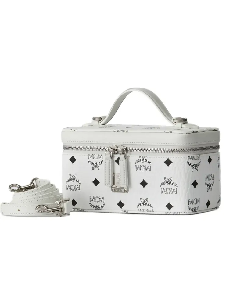 MCM mini Rockstar Visetos vanity case - Weiß Weiß