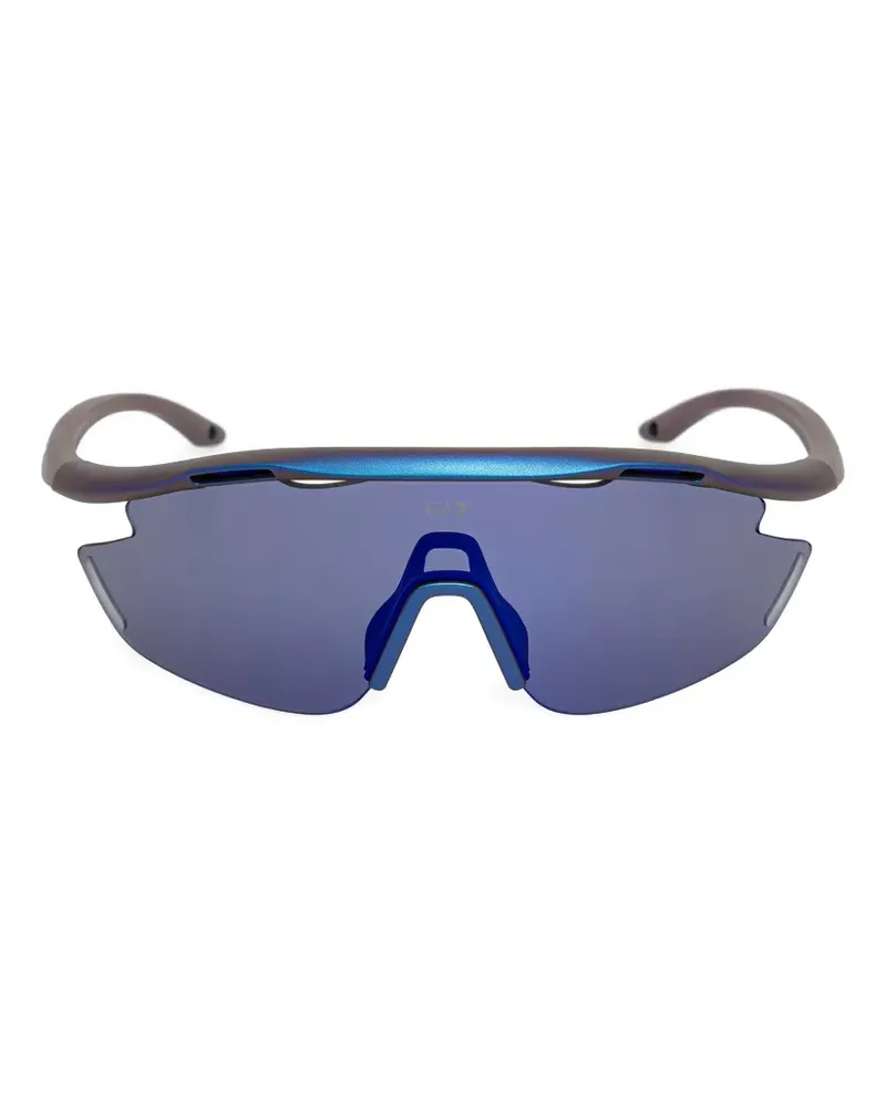 EA7 Rycer Pro geometric-frame sunglasses - Blau Blau