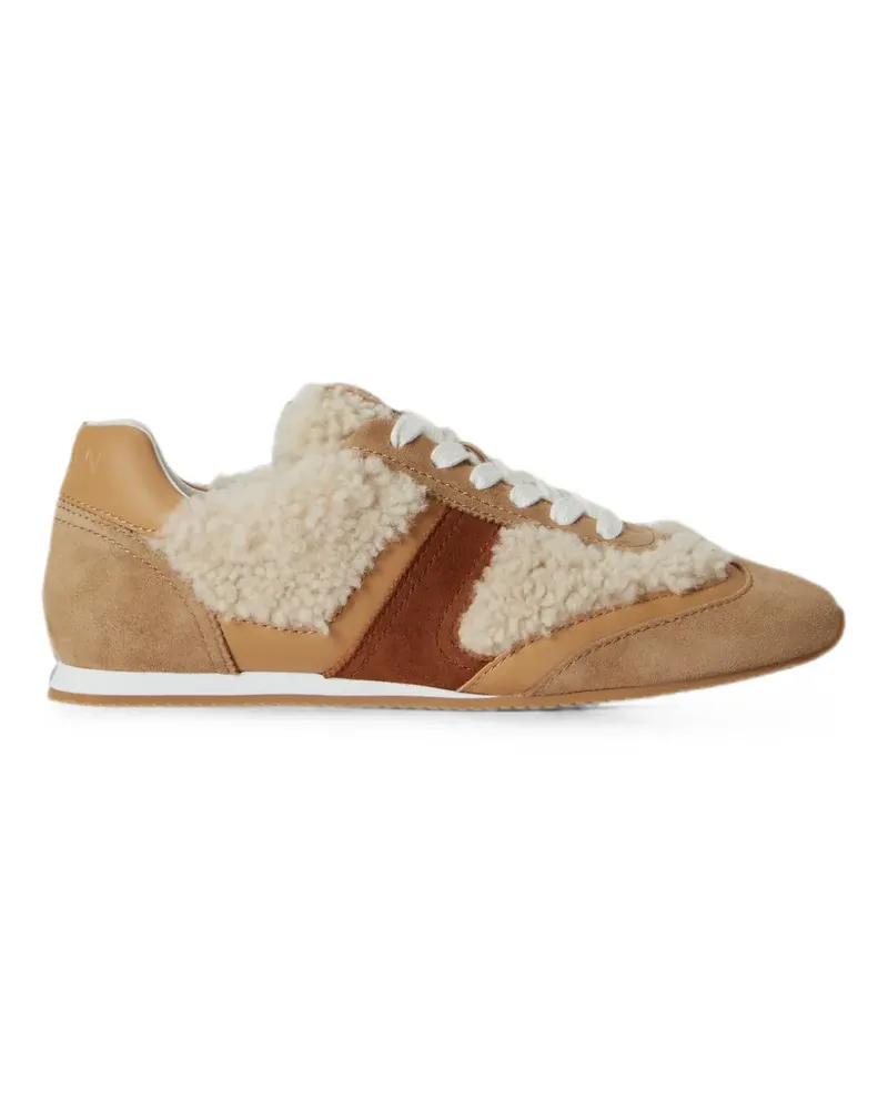 Ralph Lauren Sneakers mit Shearlingbesatz - Nude Nude