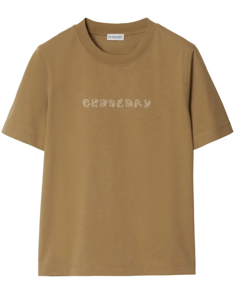 Burberry T-Shirt mit Paisley-Logo - Braun Braun