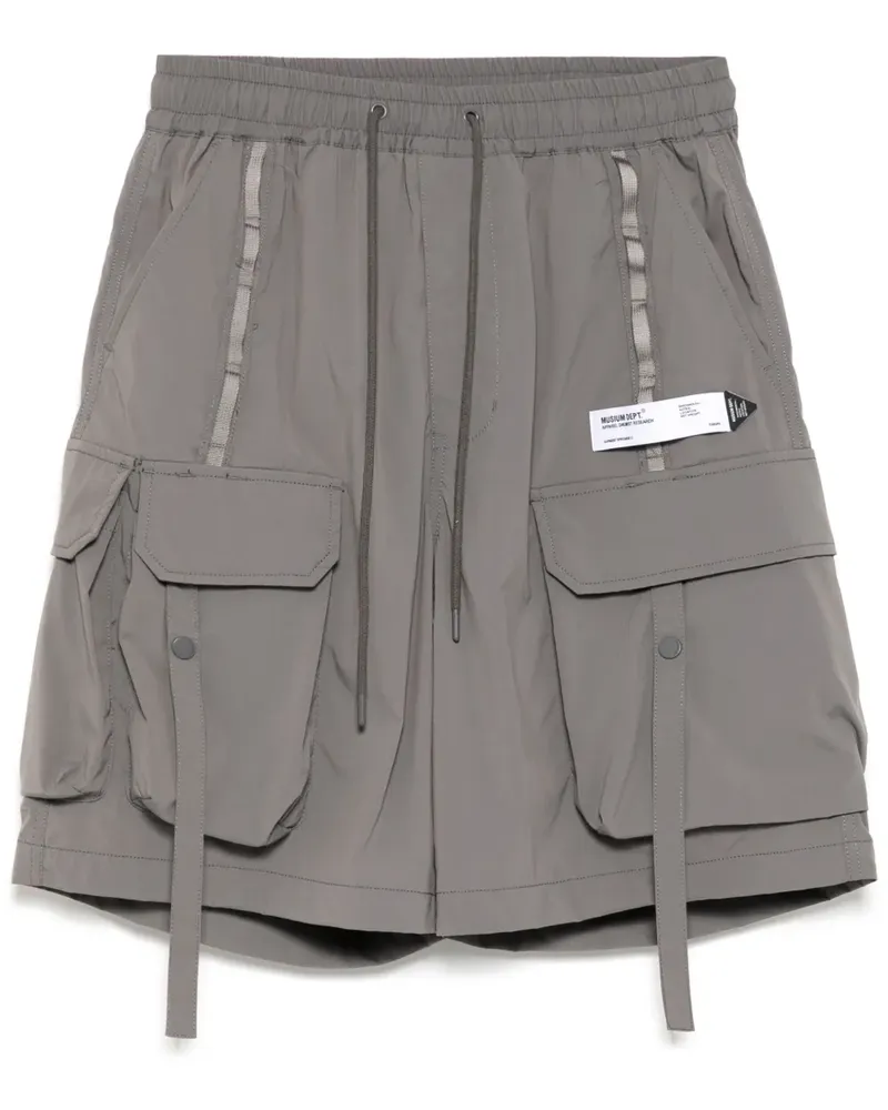 Musium Div. Cargo-Shorts mit Logo-Patch - Grau Grau