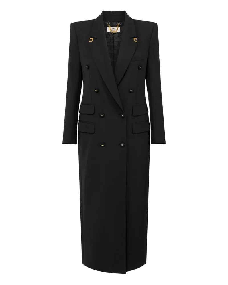 Elisabetta Franchi Mantel aus Wolle - Schwarz Schwarz