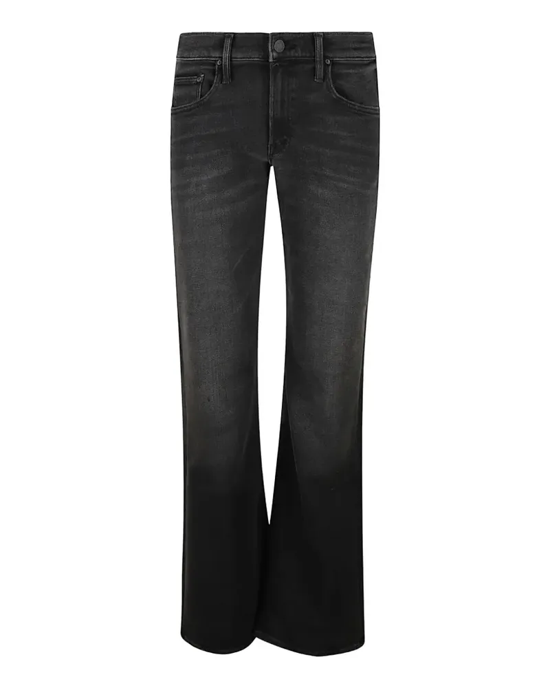 Mother The Jinx Heel faded-effect whiskered jeans - Schwarz Schwarz