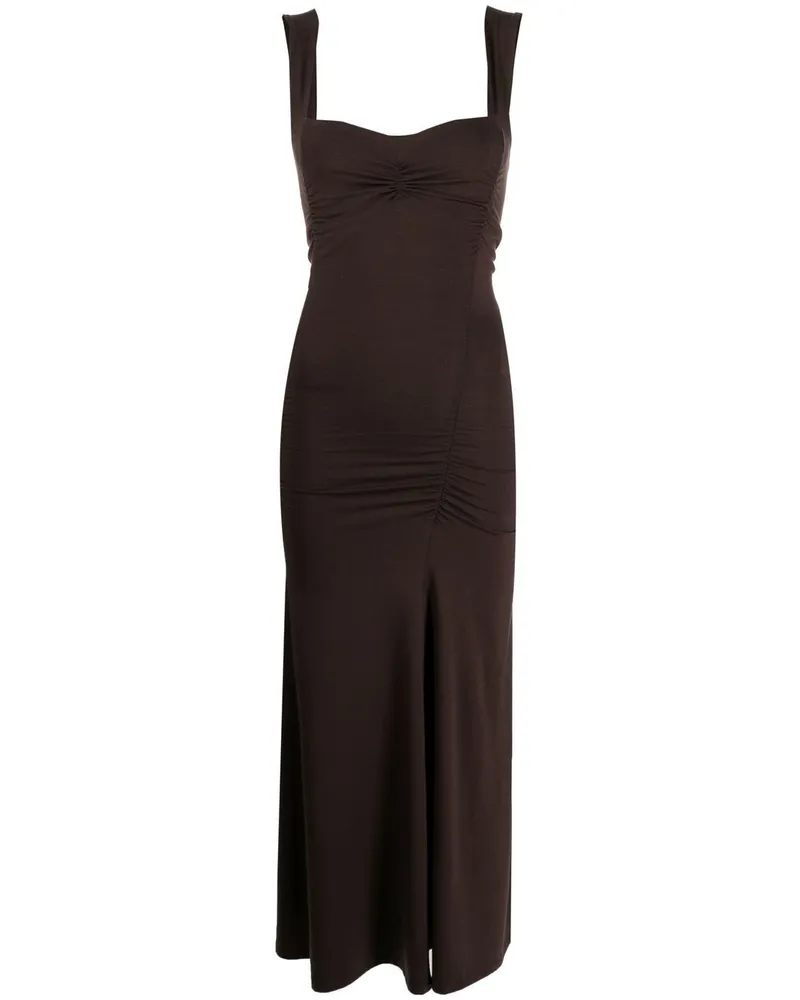 Reformation Suvi Midikleid - Braun Braun