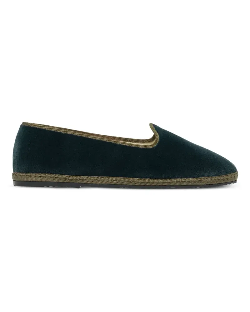 Scarosso William IV Slipper aus Samt - Grün Grün