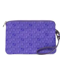 Moreau Paris Clutch mit Monogrammmuster Violett