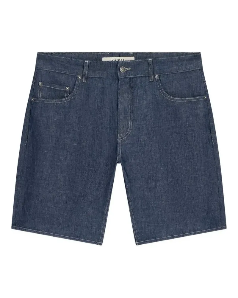 Guess Jeans-Shorts mit Logo-Patch - Blau Blau