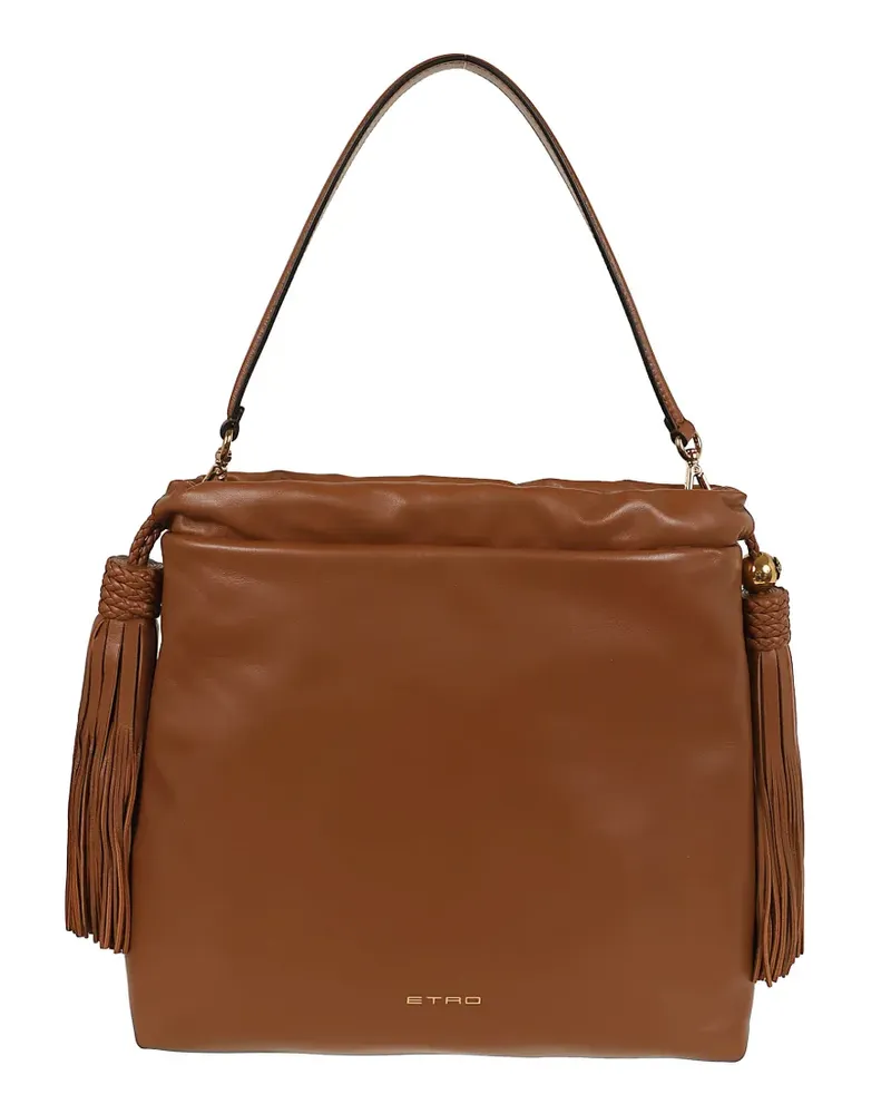 Etro medium Kalispera tassel leather shoulder bag - Braun Braun