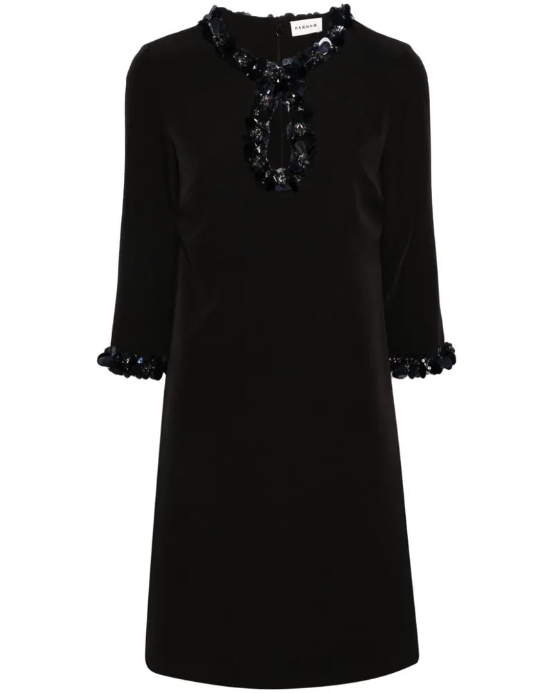 P.A.R.O.S.H. P.A.R.O H. Puppy Shiftkleid mit Pailletten - Schwarz Schwarz
