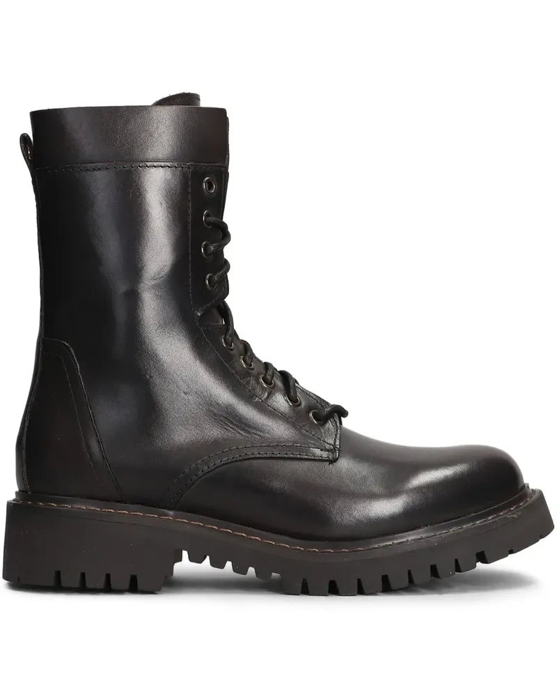 Julie Dee Schnürstiefel im Military-Look - Braun Braun