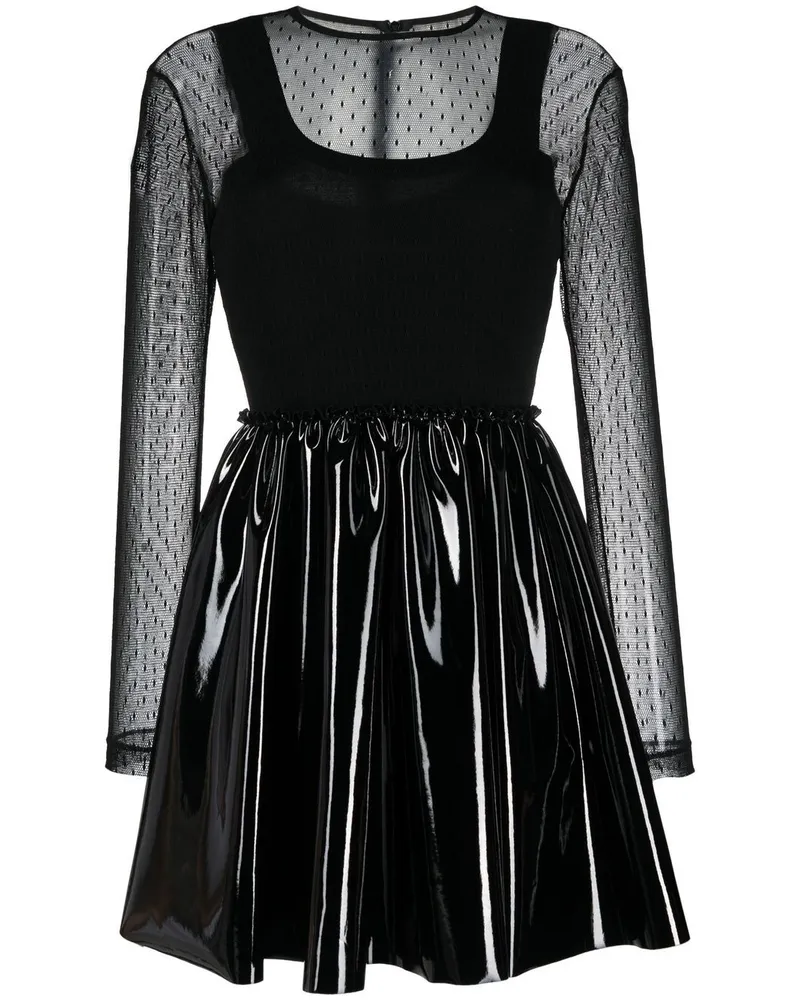 RED Valentino Kleid mit Glanz - Schwarz Schwarz