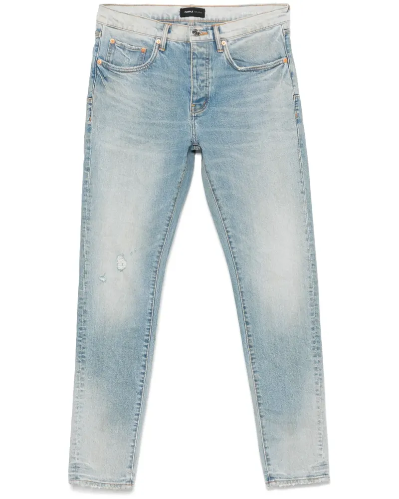 PURPLE BRAND Jeans im Distressed-Look - Blau Blau