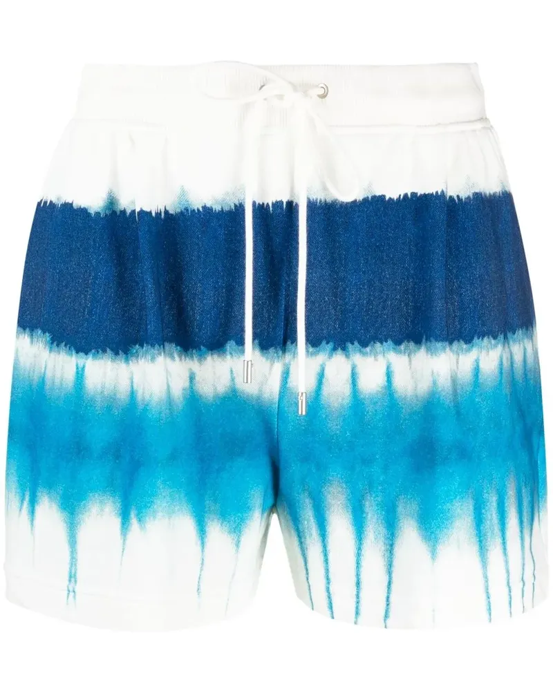 Alberta Ferretti Joggingshorts mit Batikmuster - Blau Blau