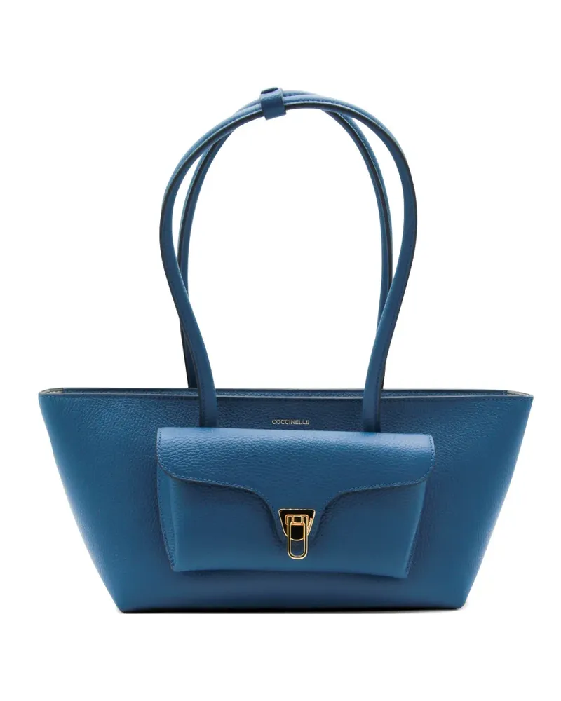 Coccinelle Mittelgroße Double Beat Schultertasche - Blau Blau