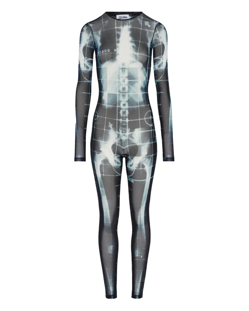Jean Paul Gaultier Jumpsuit mit Print - Schwarz Schwarz