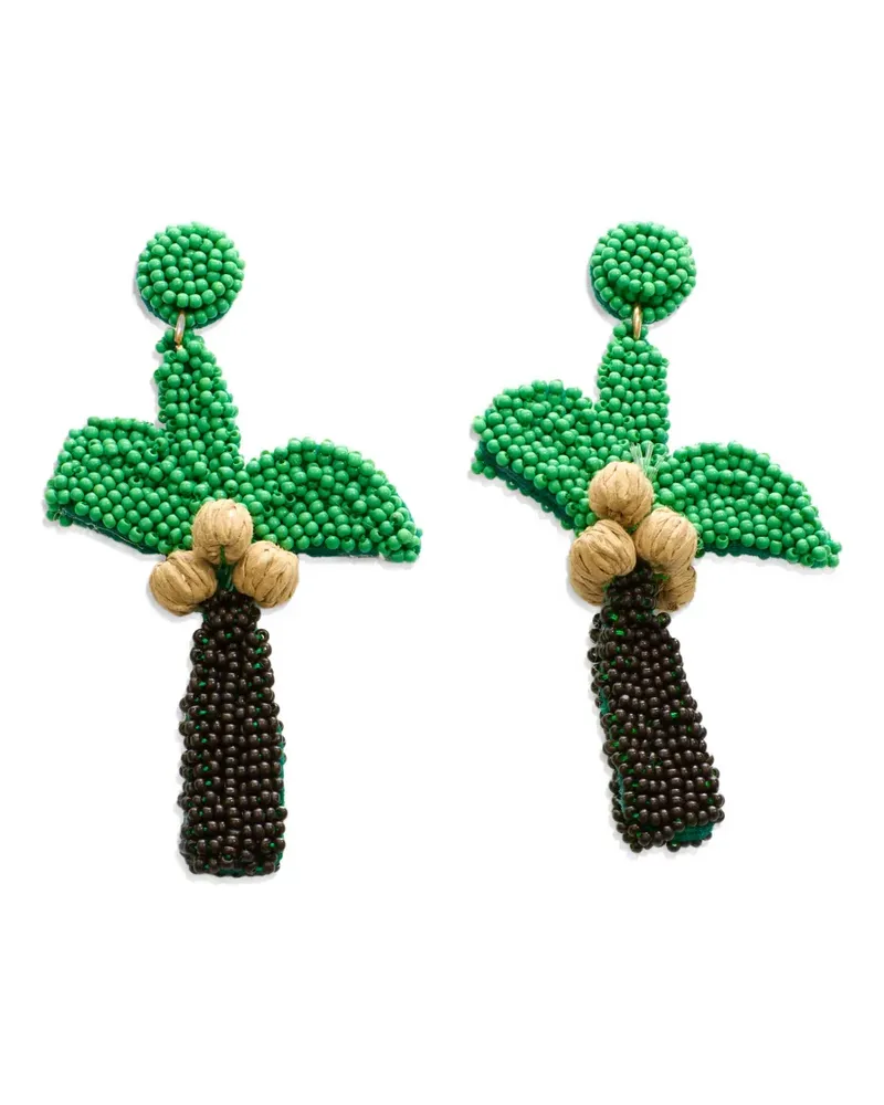 Simon Miller bead-embellished palm-tree earrings - Grün Grün