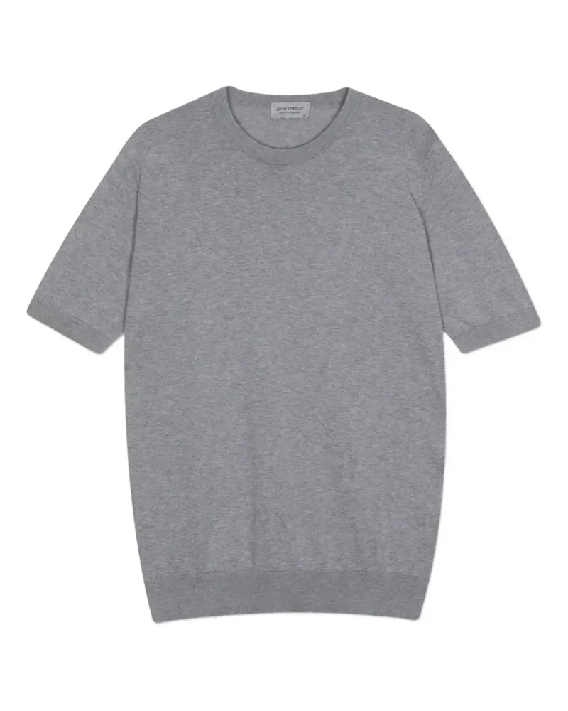John Smedley T-Shirt mit Rundhalsausschnitt - Grau Grau
