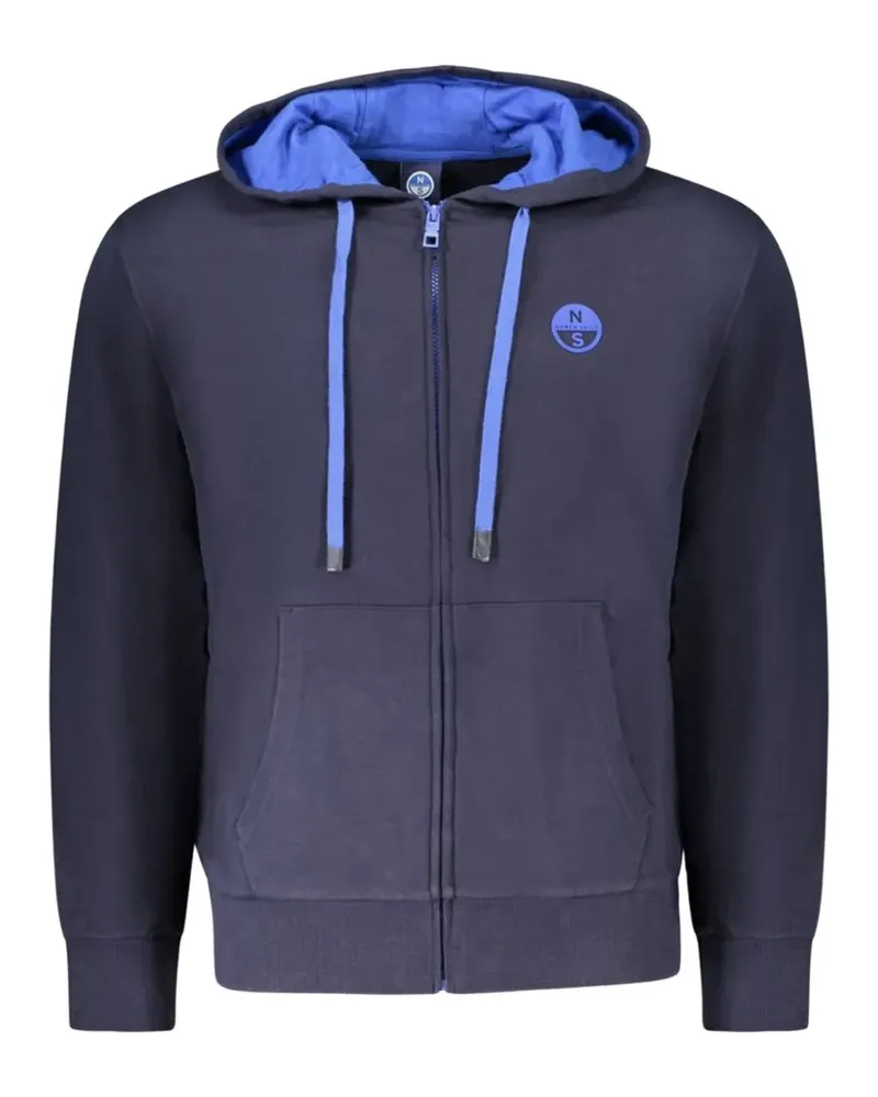 North Sails Kapuzenjacke mit Logo-Patch - Blau Blau