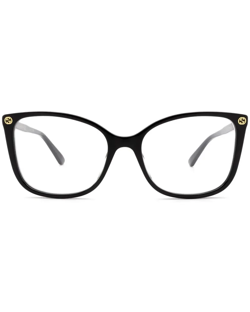 Gucci Brille mit rundem Gestell - Schwarz Schwarz