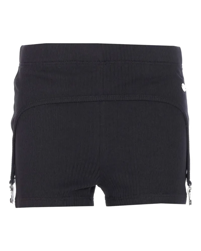 Jean Paul Gaultier ribbed-garter shorts - Schwarz Schwarz